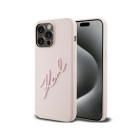 Karl Lagerfeld maciņš iPhone 15 Pro Max 6,7 KLHCP15XSKSBMCP rozā HC SILICONE KARL SCRIPT LOGO