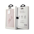 Karl Lagerfeld futrālis iPhone 15 Pro 6.1 KLHCP15LSKSBMCP rozā HC SILICONE KARL SCRIPT LOGO