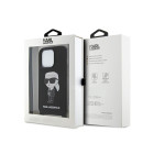 Karl Lagerfeld maciņš iPhone 15 Pro 6.1 KLHCP15LSCBSKNK cietajam korpusam melns Crossbody Silicone Ikonik