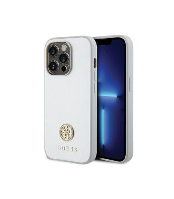 Guess futrālis iPhone 15 Pro Max 6,7 GUHCP15XPS4DGPS sudraba HC PU 4G metāla logotips Strass