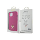 Guess maciņš priekš iPhone 15 6,1 GUHCP15SPS4DGPP rozā HC PU 4G Metal Logo Strass
