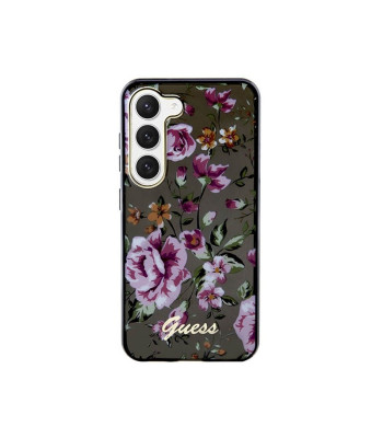 Guess futrālis priekš Samsung Galaxy S23 Plus GUHCS23MHCFWSK melns HC IML Flower