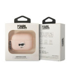 Karl Lagerfeld futrālis priekš Airpods Pro 2 KLAP2RUNCHP rozā 3D Silikona NFT Karl