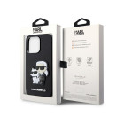Karl Lagerfeld futrālis iPhone 14 Pro Max 6.7 KLHCP14XSANKCPK melns cietais korpuss Saffiano Karl - Choupette