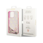 Guess maciņš iPhone 14 Pro Max 6,7 GUHCP14XLC4PSGP rozā cietais maciņš Liquid Glitter 4G Translucent