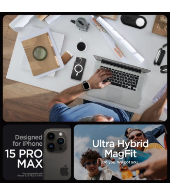 Spigen futrālis Ultra Hybrid Mag Magsafe iPhone 15 Pro Max 6.7 balts