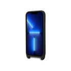 Karla Lagerfelda maciņš iPhone 14 Pro Max 6,7 KLHCP14XSTMMK melns HC CB Monogrammas plāksnītes logotipa siksniņa