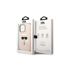 Karl Lagerfeld maciņš iPhone 14 Pro Max 6.7 KLHCP14XSLKHBK rozā HC Silikona Karl&#39;s Head