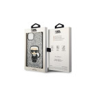 Karl Lagerfeld maciņš iPhone 14 Plus 6,7 KLHCP14MGFKPG sudraba HC Glitter Flakes Ikonik