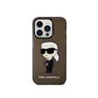 Karl Lagerfeld futrālis iPhone 14 Pro 6.1 KLHCP14LHNIKTCK melns cietais korpuss Ikonik Karl Lagerfeld