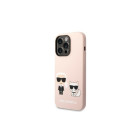 Karl Lagerfeld maciņš iPhone 14 Pro Max 6.7 KLHMP14XSSKCI rozā cietajam maciņam Magsafe Liq Silicone Karl - Choupette