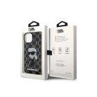 Karl Lagerfeld futrālis iPhone 15 6.1 KLHCP15SHNKMKLK melns HC IML Ikonik Monogram