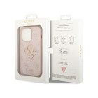 Guess maciņš iPhone 15 Pro 6.1 GUHCP15L4GMGPI rozā HC PU ādas 4G metāla logotips