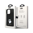 Karl Lagerfeld futrālis iPhone 14 Pro 6.1 KLHCP14LSMHCNPK melns HC Silikona C metāla tapa