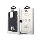 Karl Lagerfeld futrālis iPhone 15 Pro 6.1 KLHCP15LPKLPKLK melns HC Hot Stamp Monogram KL Metāla logotips