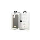 Guess maciņš iPhone 13 Pro / 13 6.1 GUHMP13LSPLG pelēks ciets korpuss Silikona logotipa plāksne MagSafe
