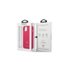 Guess maciņš tālrunim iPhone 13 Pro / 13 6.1 GUHCP13LPS4MF rozā cietais korpuss Saffiano 4G mazs metāla logotips