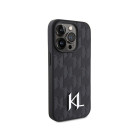 Karl Lagerfeld futrālis iPhone 15 Pro Max 6,7 KLHCP15XPKLPKLK melns HC Hot Stamp Monogram KL Metāla logotips