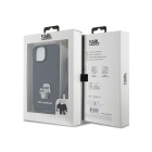 Karl Lagerfeld futrālis iPhone 15 6.1 KLHCP15SSAKCPSK melns HC Saffiano KC Metāla tapas Crossbody