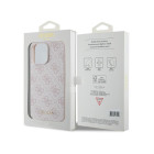 Guess futrālis iPhone 15 Pro Max 6,7 GUHCP15XG4GFPI rozā HC PU 4G metāla logotips