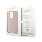 Guess maciņš iPhone 14 Pro 6.1 GUHMP14LPSAHMCP rozā Saffiano Magsafe