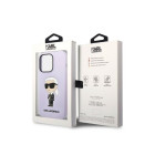 Karl Lagerfeld maciņš iPhone 14 Pro 6.1 KLHCP14LSNIKBCU purpursarkans cietais korpuss Silikona Ikonik