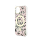 Guess korpuss iPhone 14 6.1 GUHMP14SHCFWSP rozā cietais korpuss Magsafe IML Flower