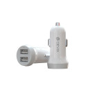 Devia auto lādētājs Smart 2x USB 3.1A balts + Lightning kabelis