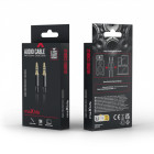 Maxlife audio kabeļa ligzda 3,5 mm - ligzda 3,5 mm 1 m melna