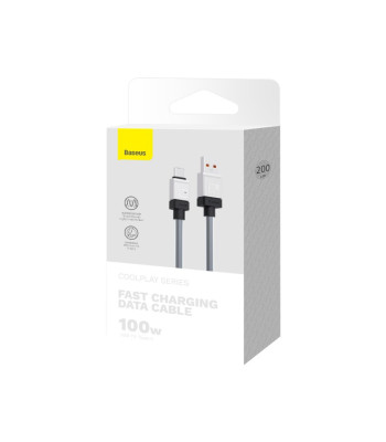 Baseus kabelis CoolPlay USB - USB-C 2 m 100 W melns