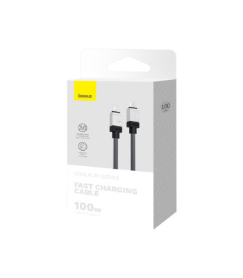 "Baseus" kabelis CoolPlay USB-C - USB-C 1m 100W melns