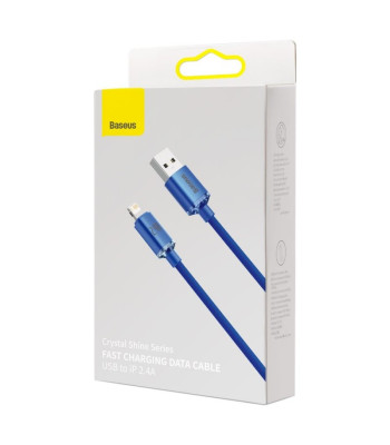 Baseus Cable Crystal Shine USB - Lightning 2.0m 2.4A Blue