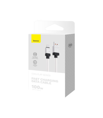 Baseus kabelis CoolPlay USB - USB-C 2 m 100 W balts