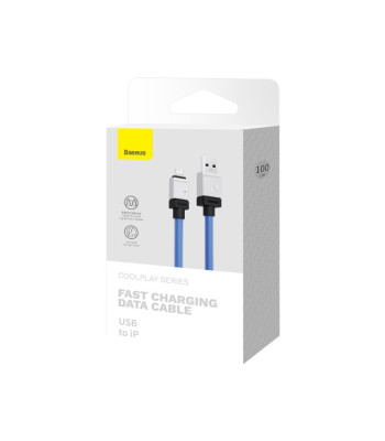 "Baseus" kabelis CoolPlay USB - Lightning 1m 2.4A zils