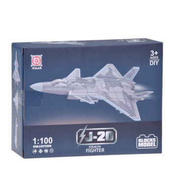 Celtniecības bloku komplekts J-20 kaujas lidmašīnas modelis 1:100 ZA5026