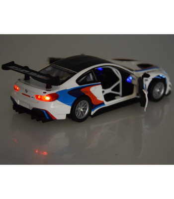 BMW M6 GT3 1:32 Scale Metal Sports Car Light Sound ZA4613