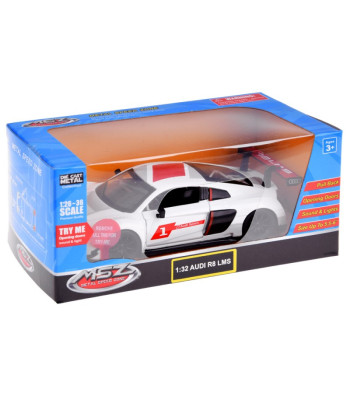 Metāla automobiļu sporta modelis Audi R8 LMS Mērogs 1:32 Sounds Glow ZA4609