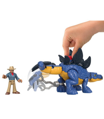 Jurassic World Set Imaginext Figures Stegosaurus + Dr. Dotācija ZA5097