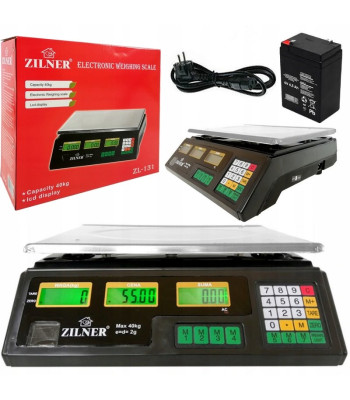 Svari ar cenu aprēķināšanas funkciju un 6 LCD ekrāniem ZILNER ZL-131